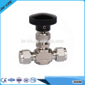 High pressure stainless steel sanitary flanged needle valve
